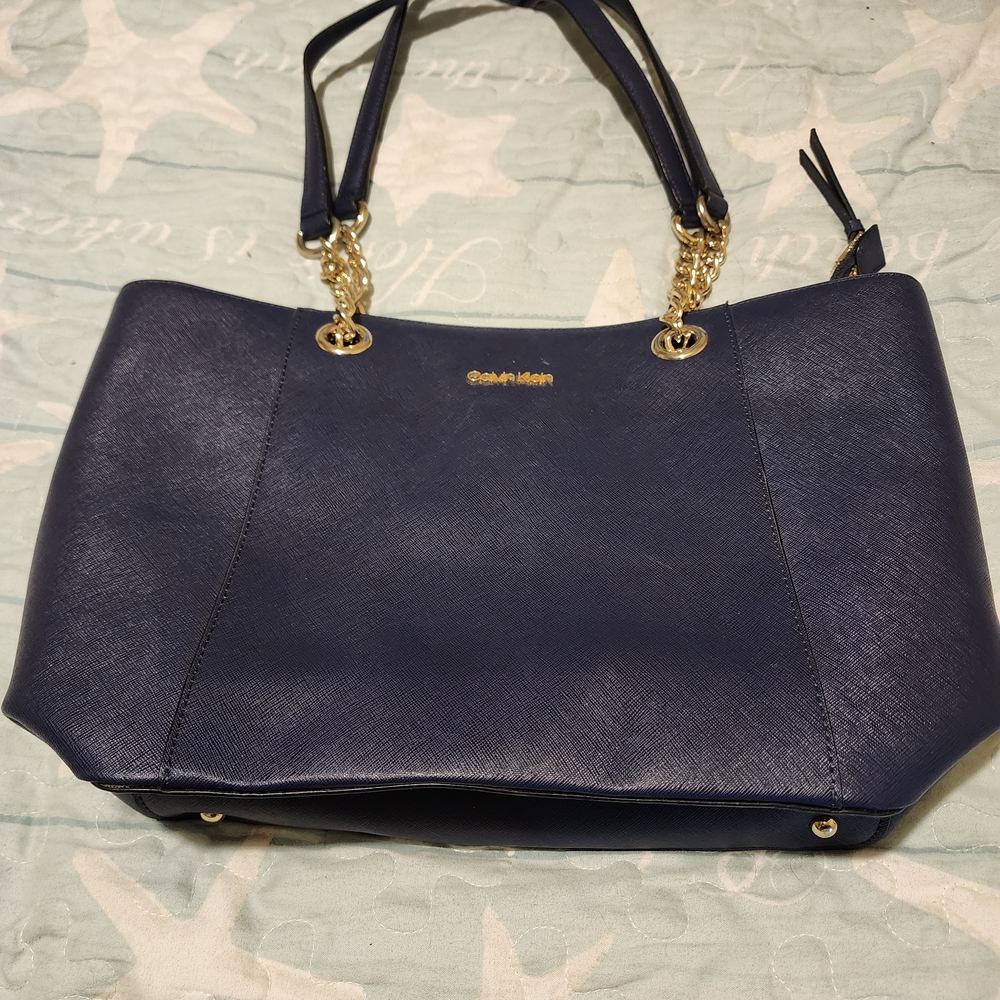 Calvin Klein Navy Blue Tote Bag